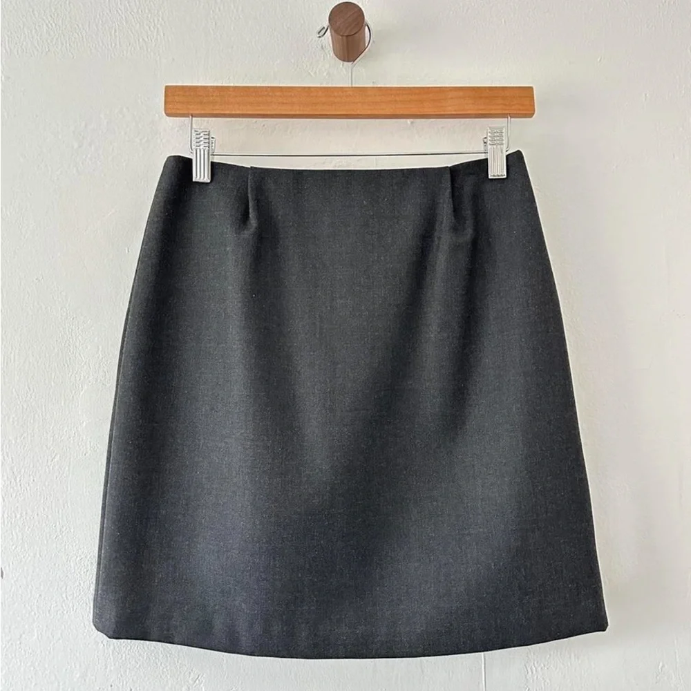 Classic Asphalt Grey Women's Mini Skirt - Picture 1 of 2